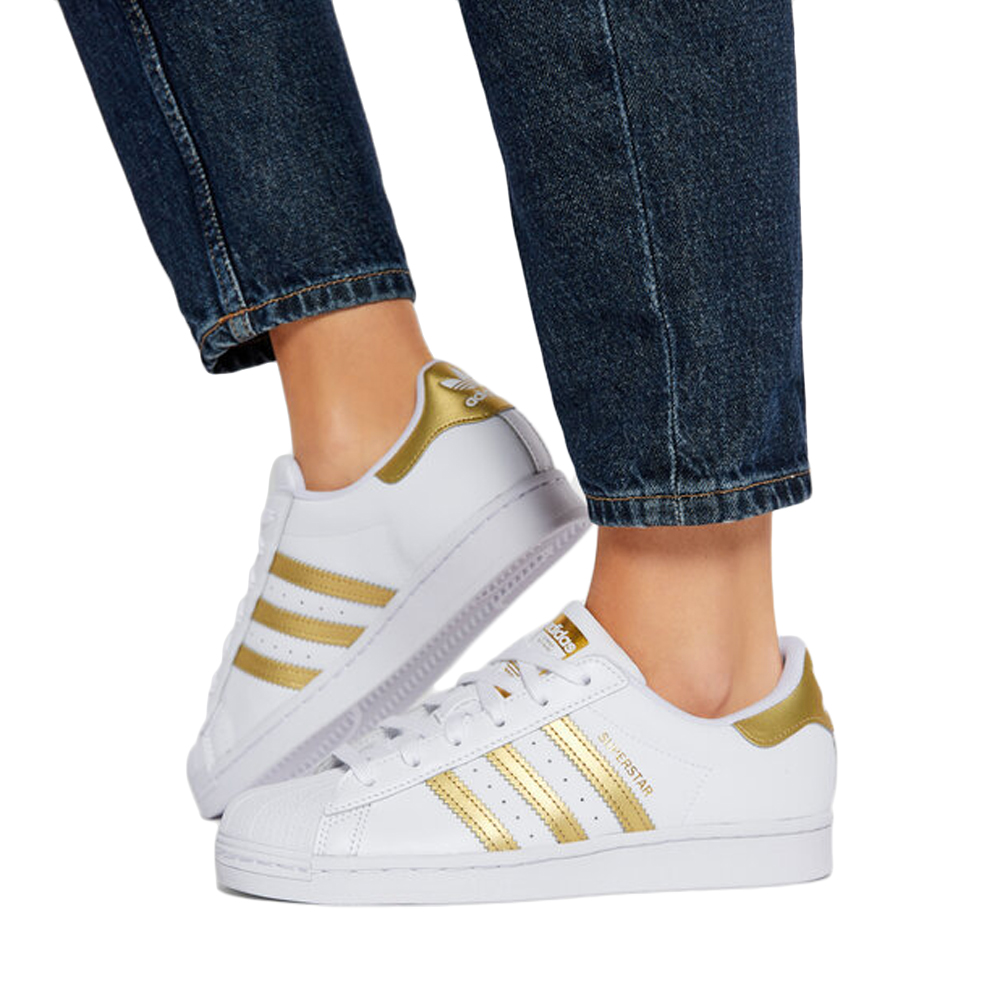 adidas superstar bianco oro donna gold FX7483