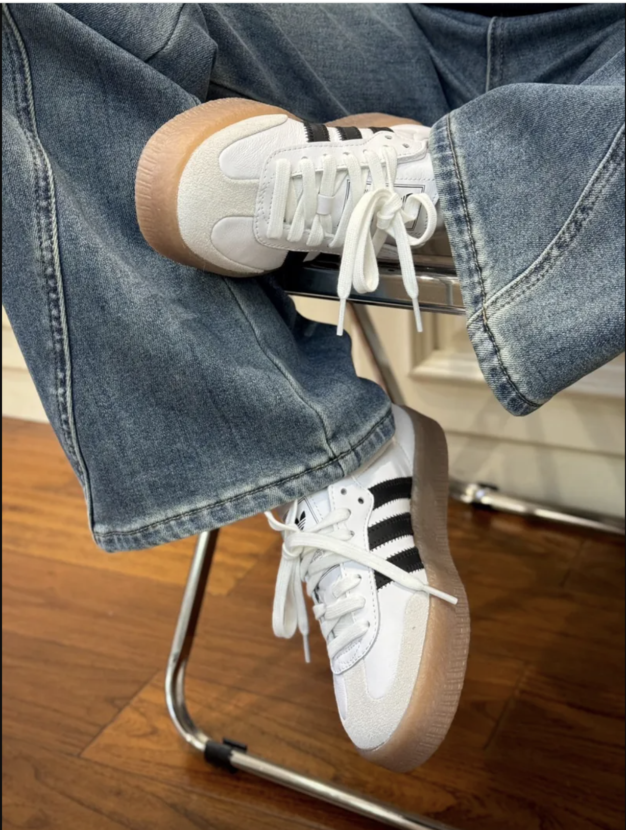adidas sambae bianco nero donna JI1349