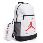 Jordan Air School Bianco Nero Zaino 22 lt 9B0503 001 scuola media bambini astuccio