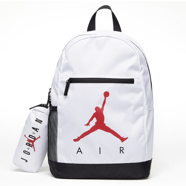 Jordan Air School Bianco Nero Zaino 22 lt 9B0503 001 scuola media bambini astuccio
