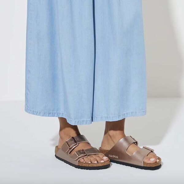 birkenstock arizona bs laminato oro rosa 1023942 Birkenstock Arizona Laminato Oro Rosa Donna - immagine 2