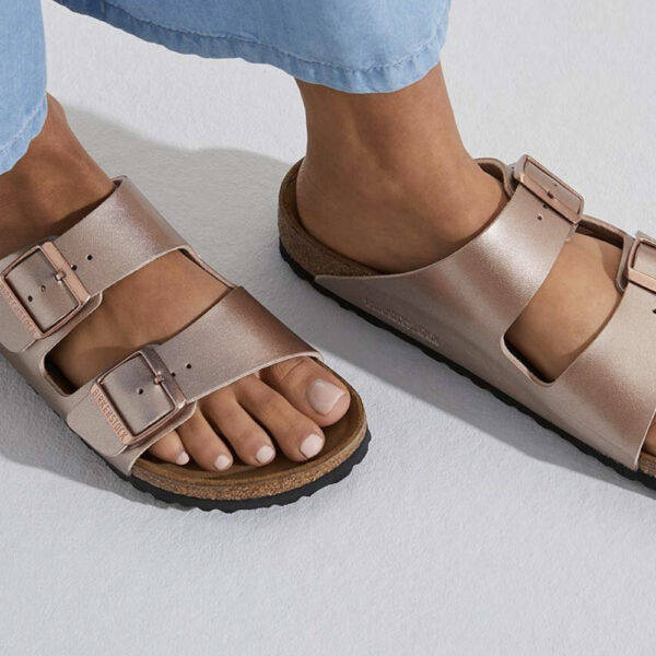 birkenstock arizona bs laminato oro rosa 1023942 Birkenstock Arizona Laminato Oro Rosa Donna - immagine 4