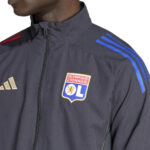 Adidas Olympique Lyonnais Tuta Completa Nero Fumo JL9479/JL9451 uomo ragazzi calcio sport microfibra