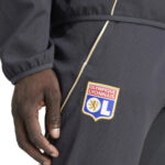 Adidas Olympique Lyonnais Tuta Completa Nero Fumo JL9479/JL9451 uomo ragazzi calcio sport microfibra