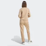 Adidas 3 Stripes Essentials Tuta Completa Beige Donna JX0507 Acetato palestra ginnastica leggera
