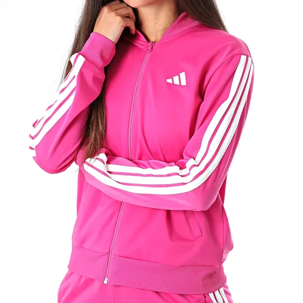 Adidas 3 Stripes Essentials Tuta Completa Fuxia Donna JD5436 acetata palestra ginnastica sport danza pallavolo