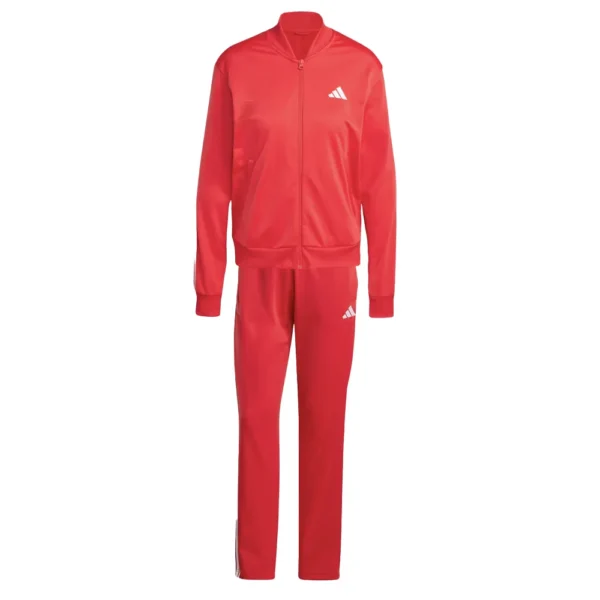 Adidas 3 Stripes Essentials Tuta Completa Rosso Donna JD2684 acetato palestra ginnastica pilates