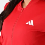 Adidas 3 Stripes Essentials Tuta Completa Rosso Donna JD2684 acetato palestra ginnastica pilates