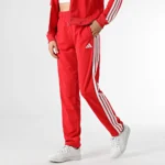 Adidas 3 Stripes Essentials Tuta Completa Rosso Donna JD2684 acetato palestra ginnastica pilates