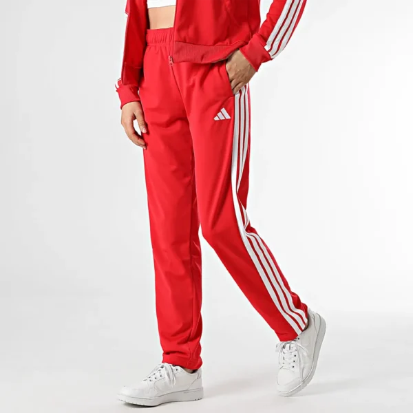 Adidas 3 Stripes Essentials Tuta Completa Rosso Donna JD2684 acetato palestra ginnastica pilates