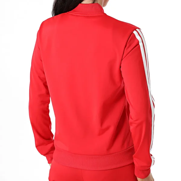 Adidas 3 Stripes Essentials Tuta Completa Rosso Donna JD2684 acetato palestra ginnastica pilates