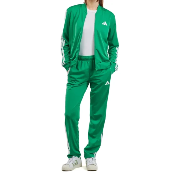 Adidas 3 Stripes Essentials Tuta Completa Verde Donna - immagine 6