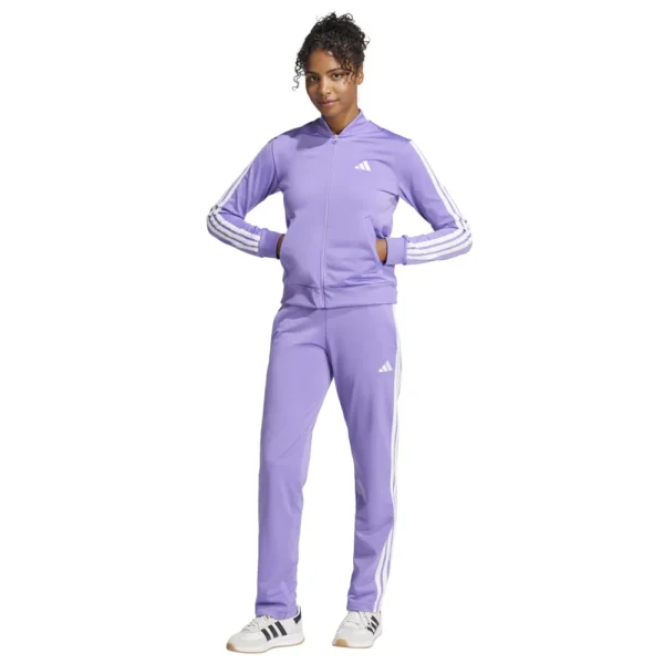 Adidas 3 Stripes Essentials Tuta Completa Viola Donna - immagine 6