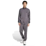 Adidas 3 Stripes Basic Tuta Completa Grigio Nero Uomo JI8856 acetata comoda microfibra