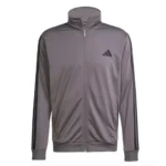 Adidas 3 Stripes Basic Tuta Completa Grigio Nero Uomo JI8856 acetata comoda microfibra