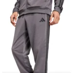Adidas 3 Stripes Basic Tuta Completa Grigio Nero Uomo JI8856 acetata comoda microfibra