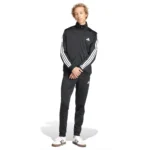 Adidas 3 Stripes Basic Tuta Completa Nero Bianco Uomo JI8858 acetata comoda palestra ginnastica casa