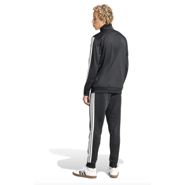 Adidas 3 Stripes Basic Tuta Completa Nero Bianco Uomo JI8858 acetata comoda palestra ginnastica casa