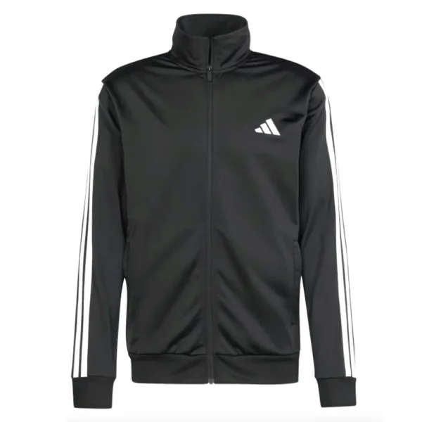 Adidas 3 Stripes Basic Tuta Completa Nero Bianco Uomo JI8858 acetata comoda palestra ginnastica casa