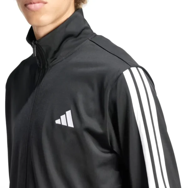 Adidas 3 Stripes Basic Tuta Completa Nero Bianco Uomo JI8858 acetata comoda palestra ginnastica casa