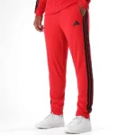 Adidas 3 Stripes Basic Tuta Completa Rosso Nero Uomo - immagine 4