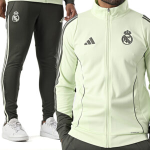 Adidas Real Madrid Tuta Completa Grigio Verde Lime JP4013 felpa pantalone calcio