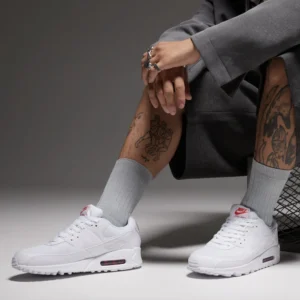 Nike Air Max 90 Bianco Light Crimson Uomo DM0029 118 scarpe comode originali