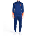 Nike Olanda Tuta Completa Blu Arancione Cappuccio Uomo FJ2353-455