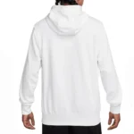 Nike Tuta Completa Club Ft Cappuccio Bianco Nero Uomo - immagine 7