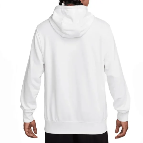 Nike Tuta Completa Club Ft Cappuccio Bianco Nero Uomo - immagine 7