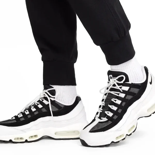 Nike Tuta Completa Club Ft Cappuccio Bianco Nero Uomo - immagine 3