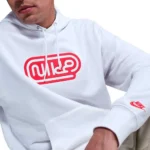 Nike Tuta Completa Club Ft Cappuccio Bianco Nero Uomo - immagine 4