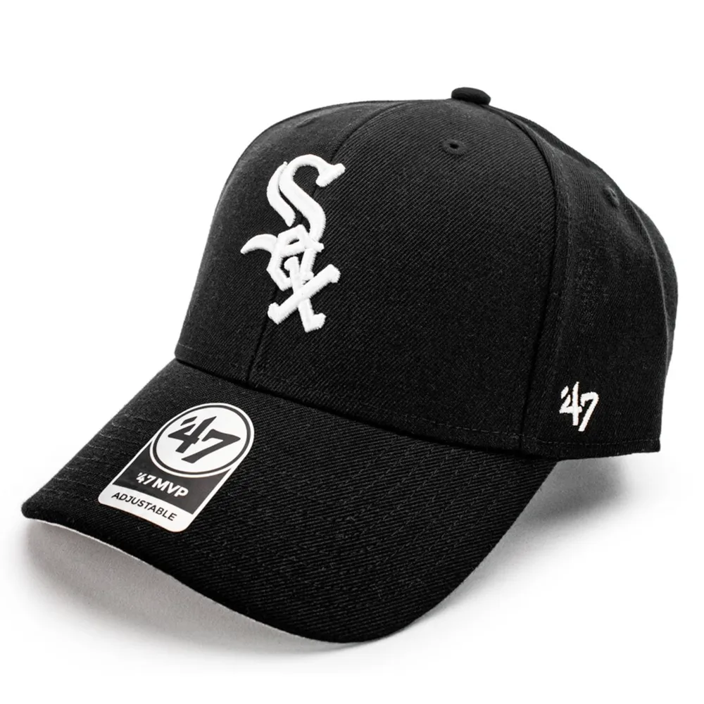47 cappellino Chicago white sox B-MVP06WBV-BKE nero bianco - 1 47 Brand Cappellino MVP Chicago White Sox Nero Bianco - immagine 1
