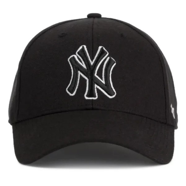 47 cappellino New York Yankees B-MVPSP17WBP-BKC nero bianco - 3 47 Brand Cappellino MVP New York Yankees Nero Bianco B-MVPSP17WBP-BKC