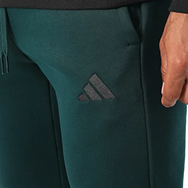 Adidas Tuta Completa French Terry Verde Nero Uomo Felpata Cappuccio KB5266