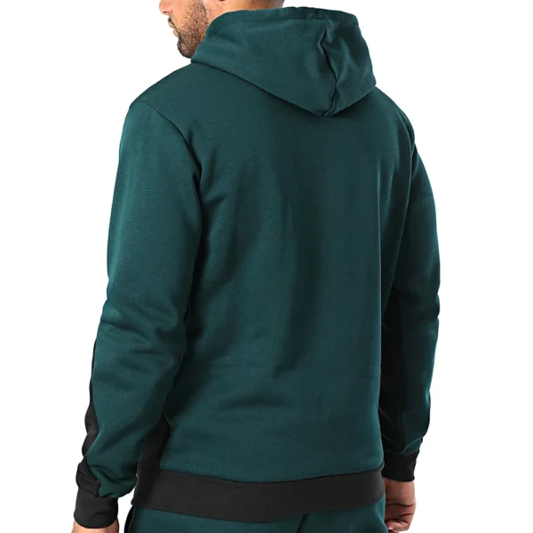 Adidas Tuta Completa French Terry Verde Nero Uomo Felpata Cappuccio KB5266