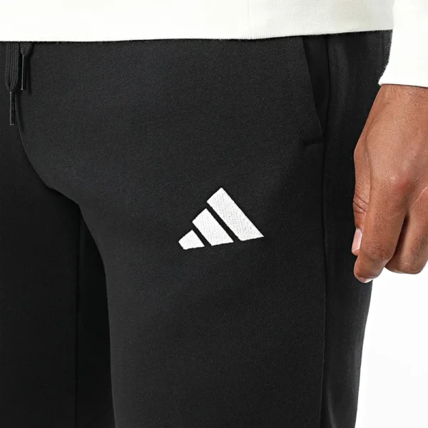 Adidas Tuta Completa French Terry Nero Bianco Uomo Felpata Cappuccio KB5264