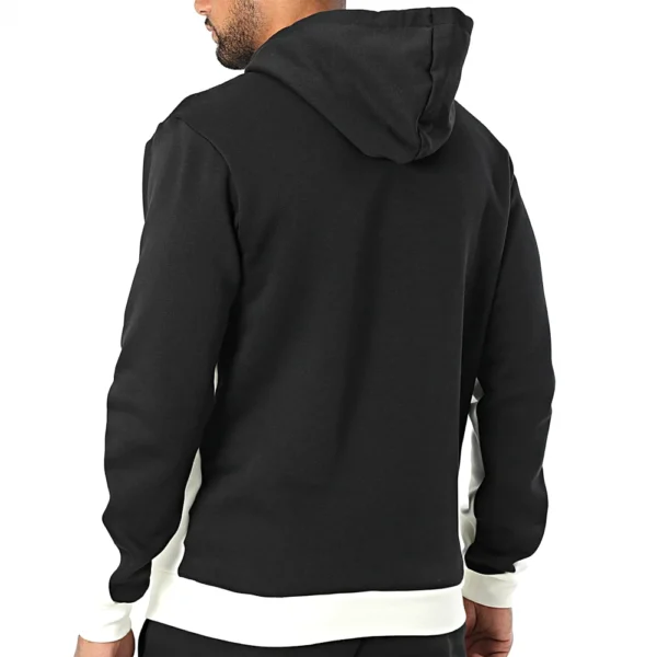 Adidas Tuta Completa French Terry Nero Bianco Uomo Felpata Cappuccio KB5264