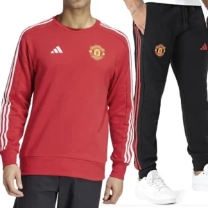 Adidas Manchester United Tuta Completa Rosso Nero Uomo IT4163/IT4179