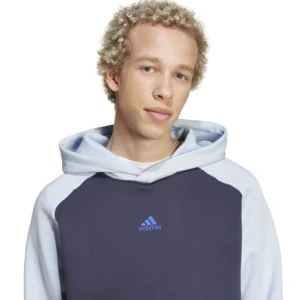 Adidas Tuta Completa Colorblock Blu Felpata Cappuccio Uomo IX1278 invernale calda cotone
