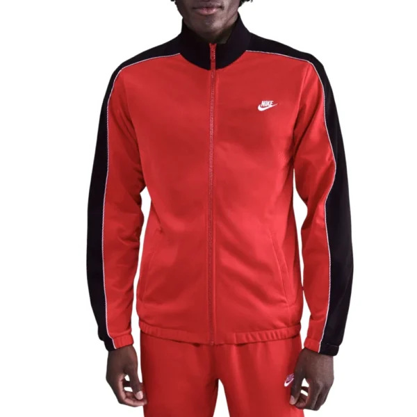 Nike Tuta Completa Poly-Knit Rosso Uomo Acetato HV1444-657