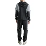 Nike Tuta Completa Club Fleece ColorBlock Nero Grigio Uomo Felpata Cappuccio HV1165-010
