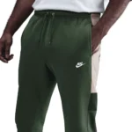 Nike Tuta Completa Club Fleece ColorBlock Verde Uomo Felpata Cappuccio HV1165-323