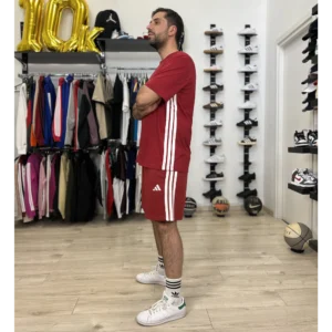 Adidas Completo 3 Stripes Essentials Rosso Bianco Uomo KD4865-KR2700